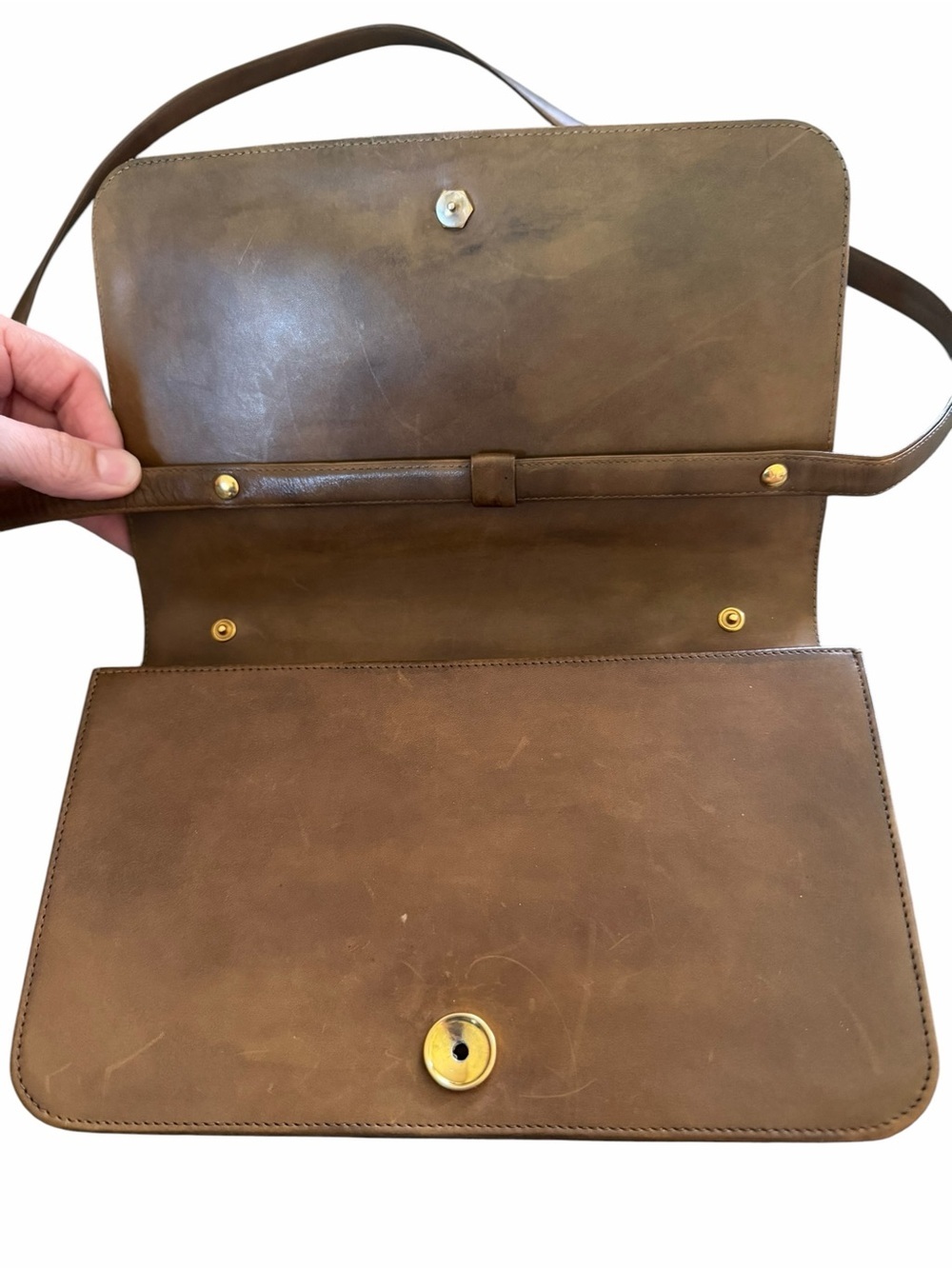 Rare Vintage 1970’s Dior Leather Shoulder Bag - Picture 14 of 15